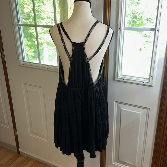 Free People Lover’s Cove Mini Dress Embroidered Sleeveless Linen Blend - Picture 2 of 6